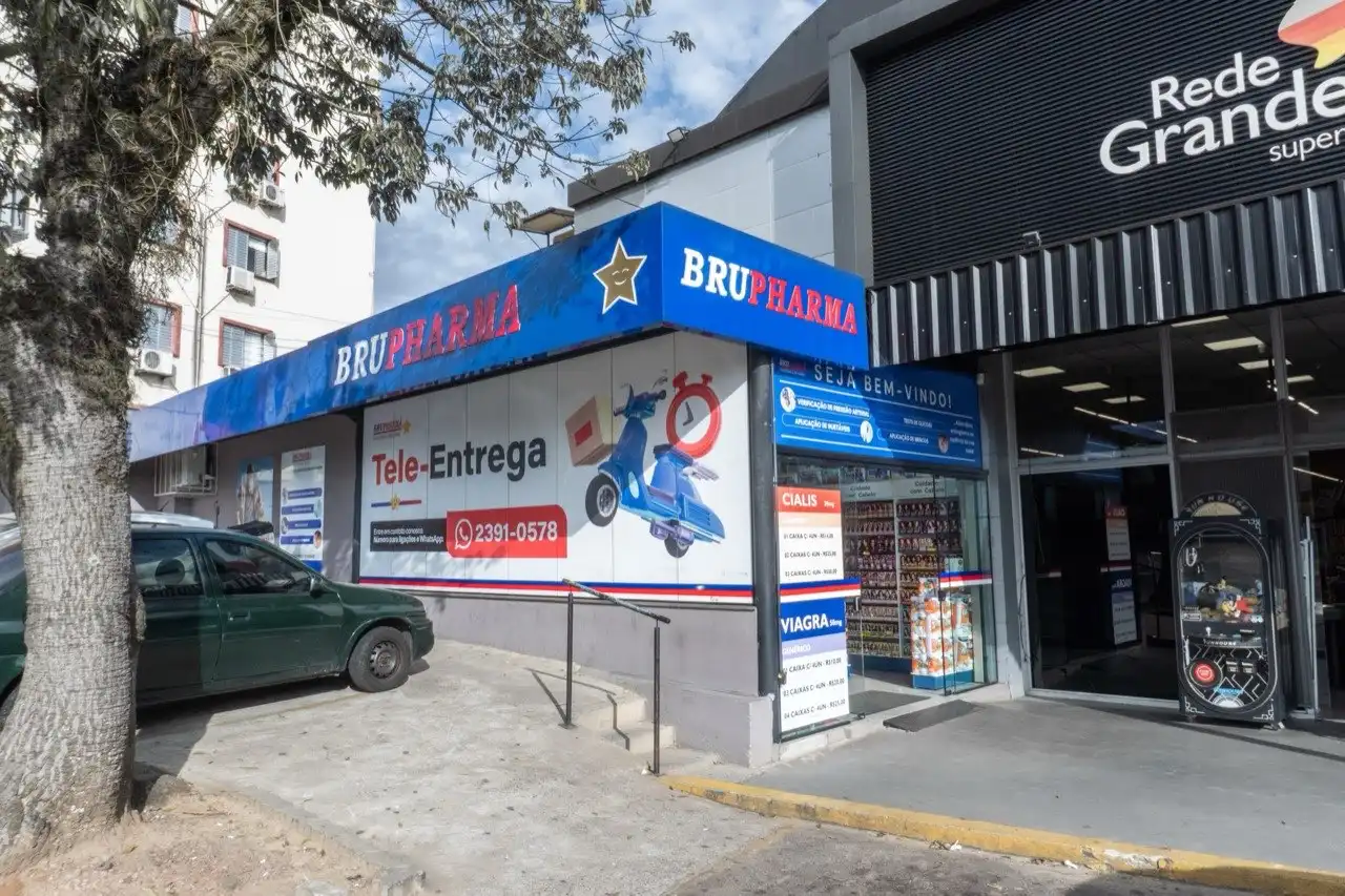 Fachada da Farmácia Brupharma Unidade Bela Vista em Alvorada